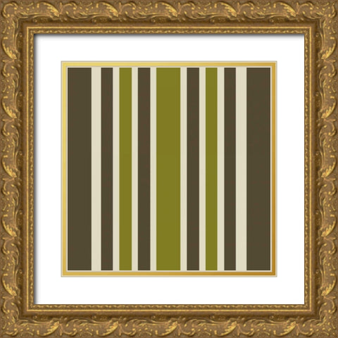 In The Tropics Pattern Gold Ornate Wood Framed Art Print with Double Matting by Allen, Kimberly