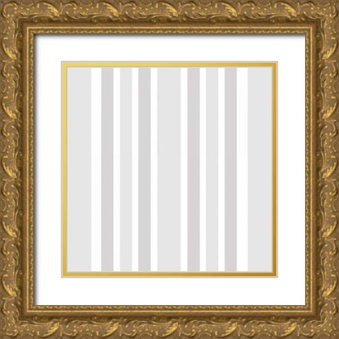 Night In Paris Pattern Gold Ornate Wood Framed Art Print with Double Matting by Allen, Kimberly