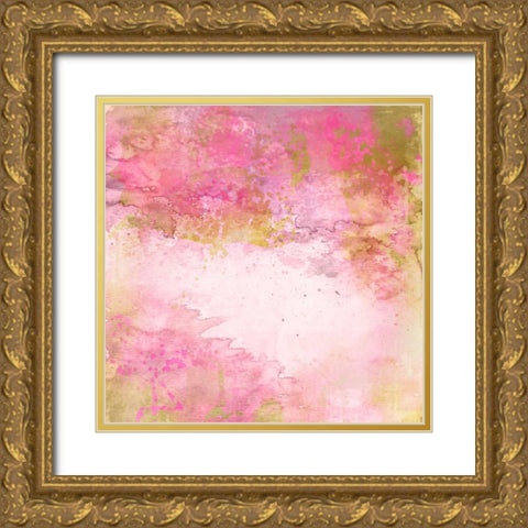 Pretty in Pink Pattern 1 Gold Ornate Wood Framed Art Print with Double Matting by Allen, Kimberly