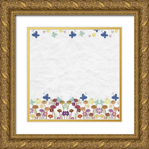 Wild Flower Day Gold Ornate Wood Framed Art Print with Double Matting by Allen, Kimberly