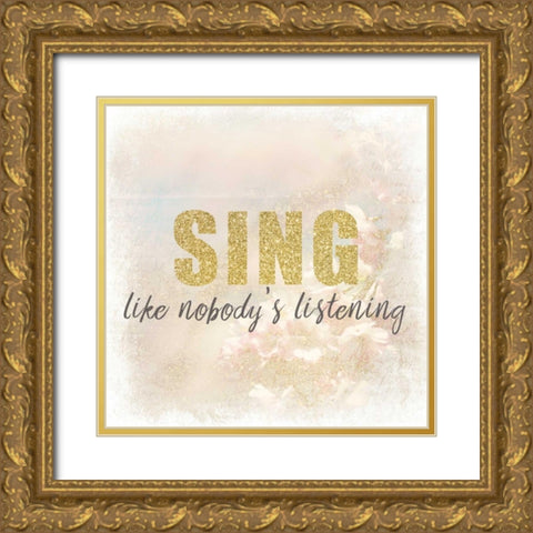 Sing Gold Ornate Wood Framed Art Print with Double Matting by Allen, Kimberly
