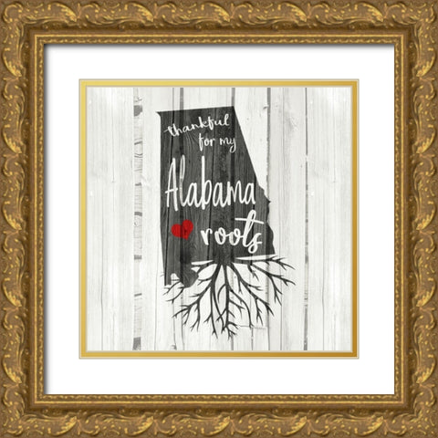 AL Roots Gold Ornate Wood Framed Art Print with Double Matting by Kimberly, Allen