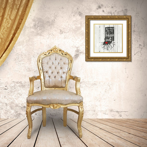 IN Roots Gold Ornate Wood Framed Art Print with Double Matting by Kimberly, Allen