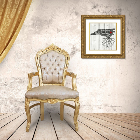 NC Roots Gold Ornate Wood Framed Art Print with Double Matting by Kimberly, Allen