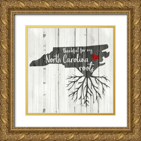 NC Roots Gold Ornate Wood Framed Art Print with Double Matting by Kimberly, Allen