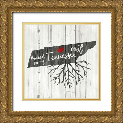 TN Roots Gold Ornate Wood Framed Art Print with Double Matting by Kimberly, Allen