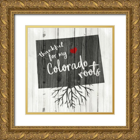 CO Roots Gold Ornate Wood Framed Art Print with Double Matting by Allen, Kimberly