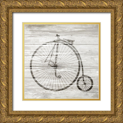 Vintage Bike Gold Ornate Wood Framed Art Print with Double Matting by Kimberly, Allen