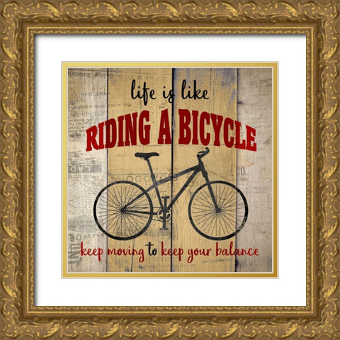 Life is Like Gold Ornate Wood Framed Art Print with Double Matting by Kimberly, Allen