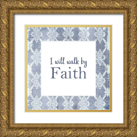 By Faith Gold Ornate Wood Framed Art Print with Double Matting by Kimberly, Allen