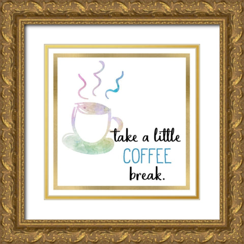 Just Coffee 11 Gold Ornate Wood Framed Art Print with Double Matting by Kimberly, Allen