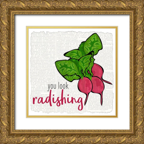 Just Veggie 2 Gold Ornate Wood Framed Art Print with Double Matting by Kimberly, Allen