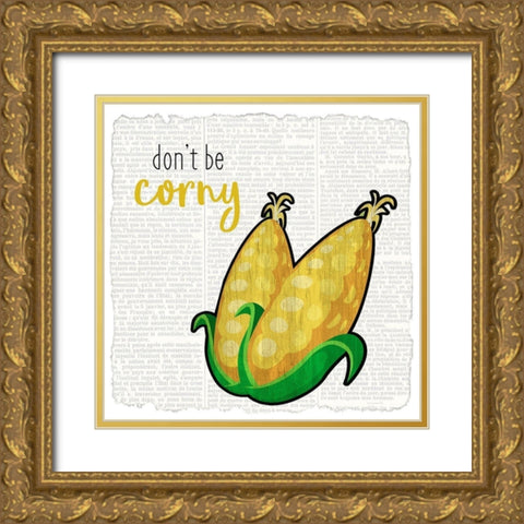 Just Veggie 3 Gold Ornate Wood Framed Art Print with Double Matting by Kimberly, Allen