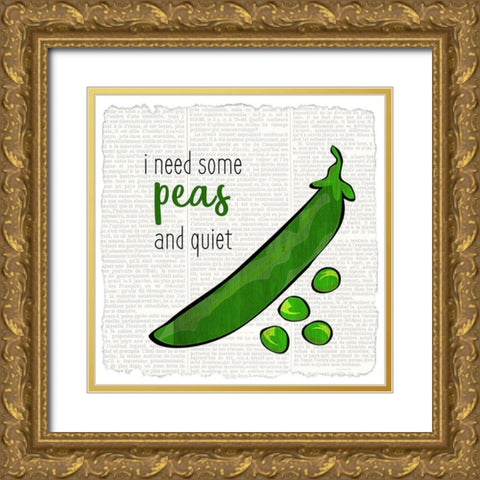 Just Veggie 5 Gold Ornate Wood Framed Art Print with Double Matting by Kimberly, Allen