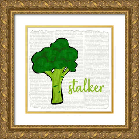 Just Veggie 6 Gold Ornate Wood Framed Art Print with Double Matting by Kimberly, Allen