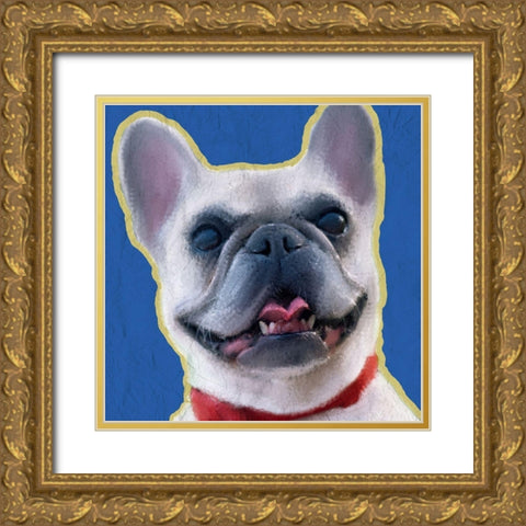 French Bulldog 1 Gold Ornate Wood Framed Art Print with Double Matting by Kimberly, Allen