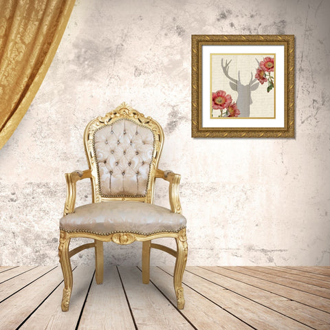 Wild Silhouette 2 Gold Ornate Wood Framed Art Print with Double Matting by Kimberly, Allen