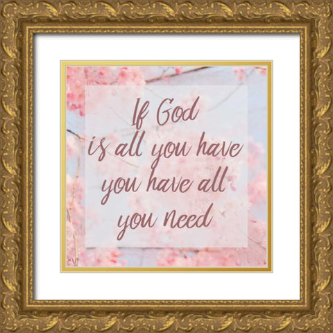 If God Gold Ornate Wood Framed Art Print with Double Matting by Allen, Kimberly