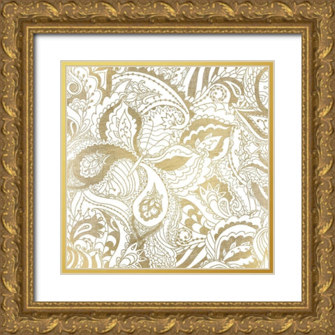 Gorgeous Pattern Gold Ornate Wood Framed Art Print with Double Matting by Kimberly, Allen