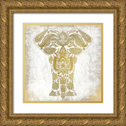 Gold Mandala 2 Gold Ornate Wood Framed Art Print with Double Matting by Kimberly, Allen