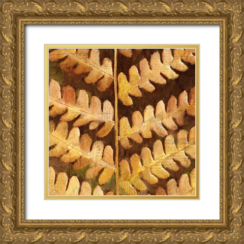 Autumn Leaves 1 Gold Ornate Wood Framed Art Print with Double Matting by Kimberly, Allen