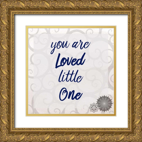 You Are Loved Gold Ornate Wood Framed Art Print with Double Matting by Allen, Kimberly