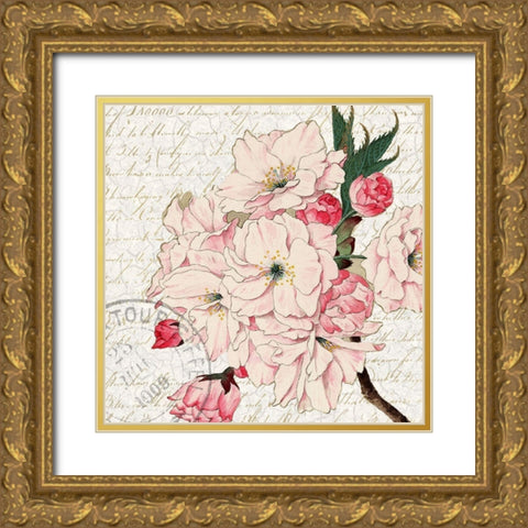 Cherry Blossom 2 Gold Ornate Wood Framed Art Print with Double Matting by Kimberly, Allen