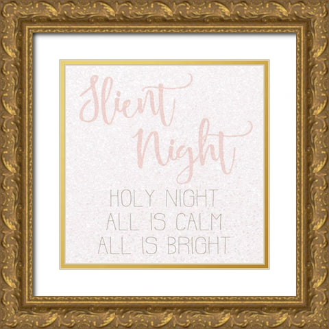 Slient Night Gold Ornate Wood Framed Art Print with Double Matting by Kimberly, Allen
