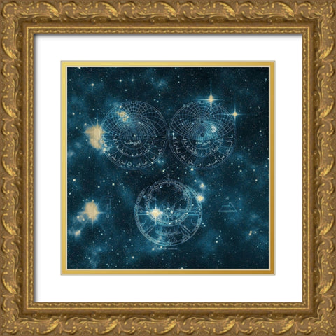 Starfield 2 Gold Ornate Wood Framed Art Print with Double Matting by Kimberly, Allen
