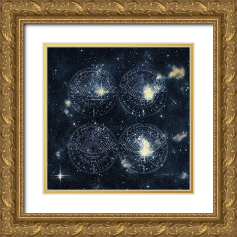 Starfield 3 Gold Ornate Wood Framed Art Print with Double Matting by Kimberly, Allen