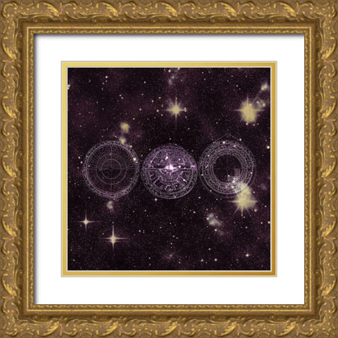 Starfield 5 Gold Ornate Wood Framed Art Print with Double Matting by Kimberly, Allen