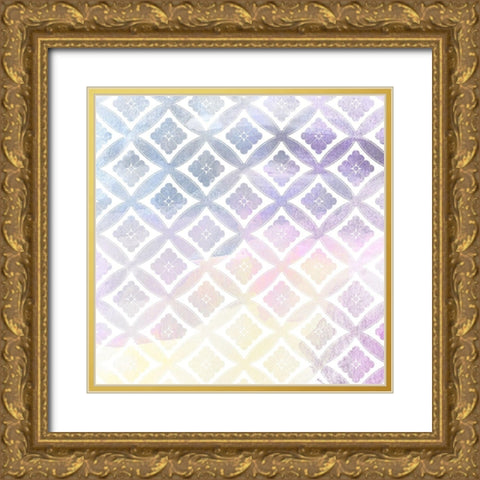 Watercolor Pattern 1 Gold Ornate Wood Framed Art Print with Double Matting by Kimberly, Allen
