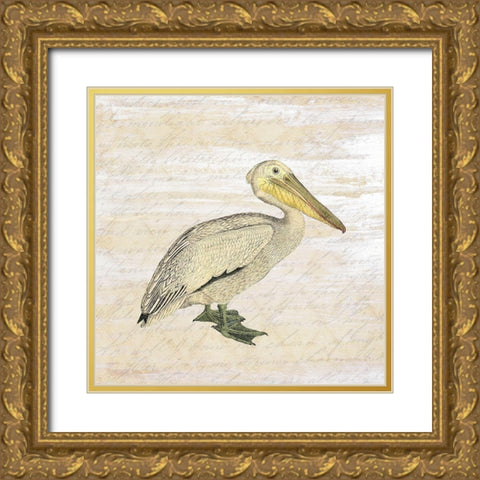 Shore Birds 3 Gold Ornate Wood Framed Art Print with Double Matting by Kimberly, Allen