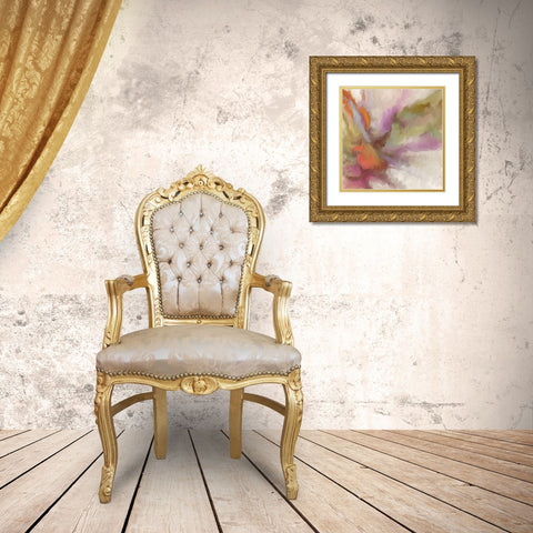 Jewel Tones Gold Ornate Wood Framed Art Print with Double Matting by Kimberly, Allen