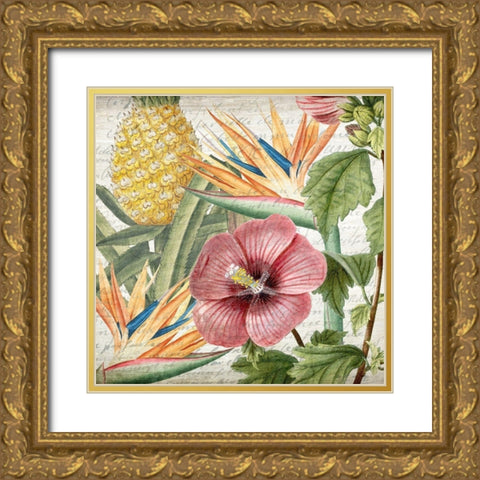 My Tropics 1 Gold Ornate Wood Framed Art Print with Double Matting by Kimberly, Allen