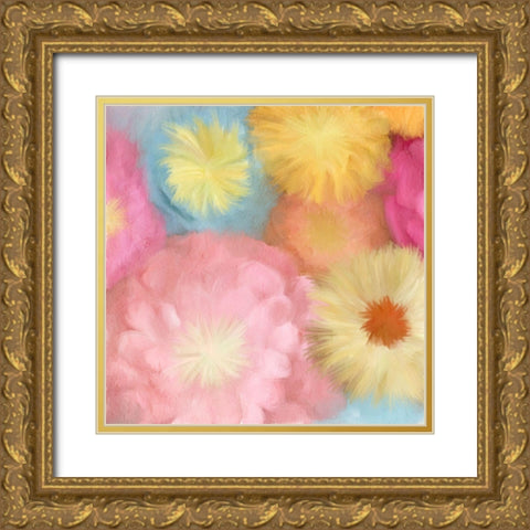 Cluster of Blooms 2 Gold Ornate Wood Framed Art Print with Double Matting by Kimberly, Allen