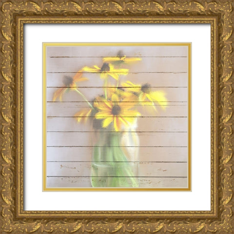 Spring Yellow Gold Ornate Wood Framed Art Print with Double Matting by Kimberly, Allen