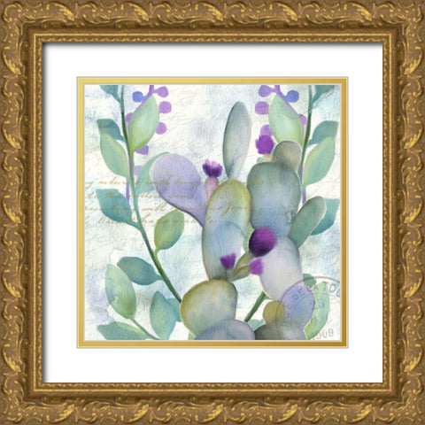 Watercolor Floral 5 Gold Ornate Wood Framed Art Print with Double Matting by Kimberly, Allen