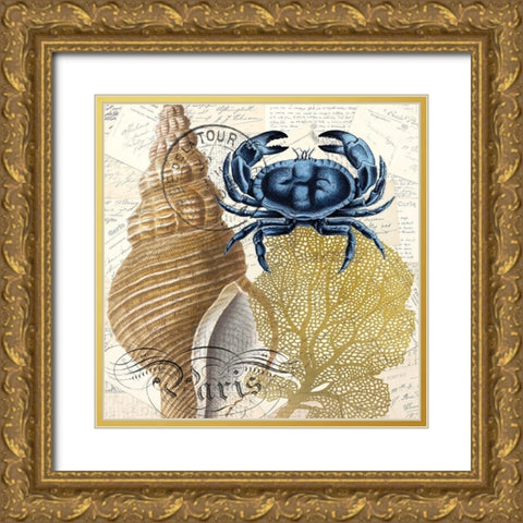 Coastal Day 1 Gold Ornate Wood Framed Art Print with Double Matting by Kimberly, Allen