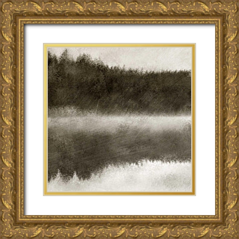 Misty Morning on the Lake 1 Gold Ornate Wood Framed Art Print with Double Matting by Allen, Kimberly