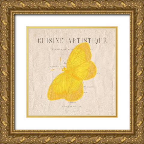 Butterfly in Color 1 Gold Ornate Wood Framed Art Print with Double Matting by Kimberly, Allen