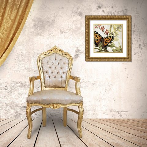Butterfly World 2 Gold Ornate Wood Framed Art Print with Double Matting by Kimberly, Allen