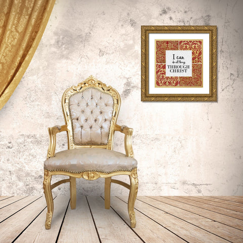 All Things 2 v2 Gold Ornate Wood Framed Art Print with Double Matting by Kimberly, Allen