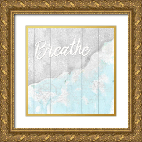Seaside 3 Gold Ornate Wood Framed Art Print with Double Matting by Kimberly, Allen