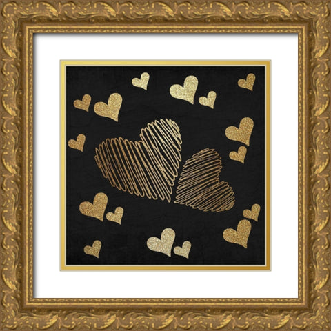 My Heart is in Paris 1 Gold Ornate Wood Framed Art Print with Double Matting by Kimberly, Allen