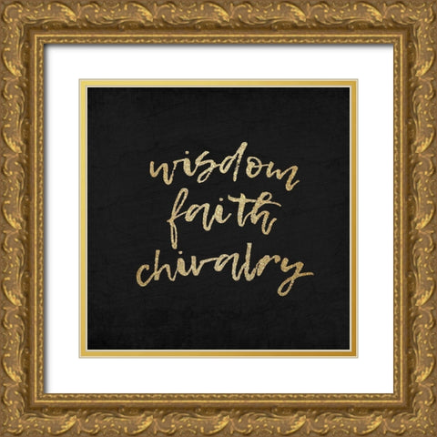 Fleur Meaning 2 Gold Ornate Wood Framed Art Print with Double Matting by Kimberly, Allen