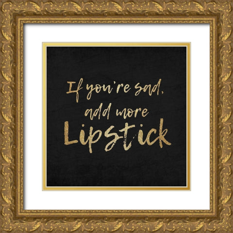 Lips 2 Gold Ornate Wood Framed Art Print with Double Matting by Kimberly, Allen