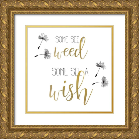 A Wish 1 Gold Ornate Wood Framed Art Print with Double Matting by Kimberly, Allen