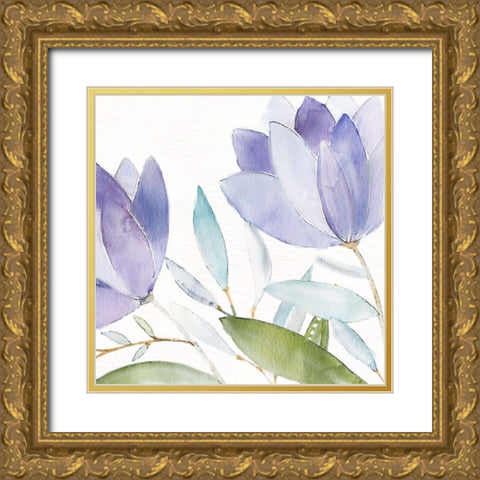 Purple Spring 1 Gold Ornate Wood Framed Art Print with Double Matting by Allen, Kimberly