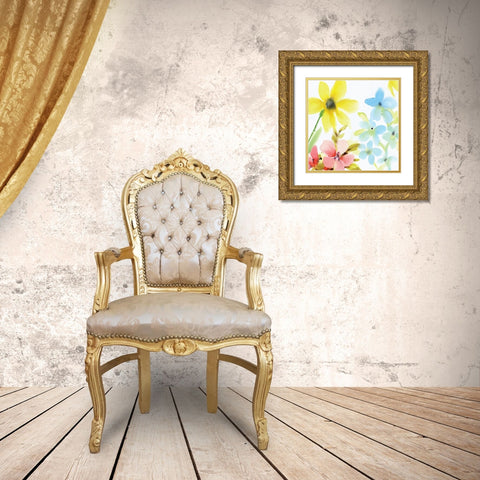 Springtime Blooms 2 Gold Ornate Wood Framed Art Print with Double Matting by Kimberly, Allen
